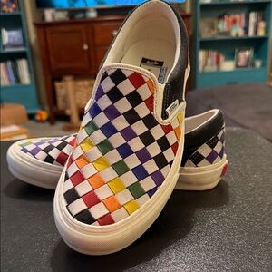 Vans Multicolor Checkered Slip-On Shoes